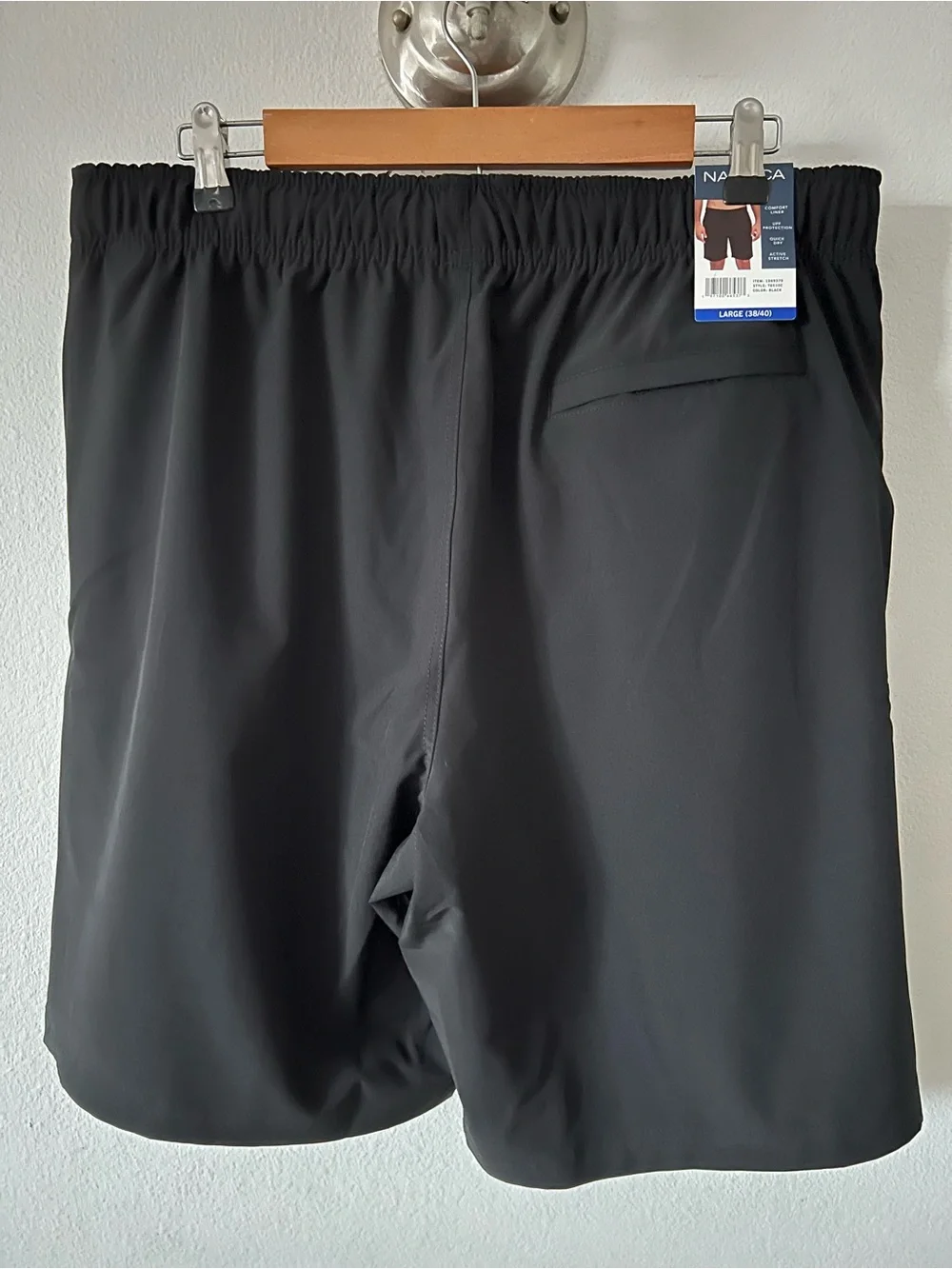 Nautica Men’s Black Performance Drawstring Shorts Sz L